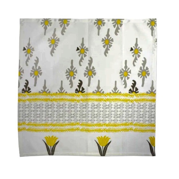 NIP Set of 8 each - Vietri Bohemian Gray/Yellow Napkins & Placements - Picture 4 of 11